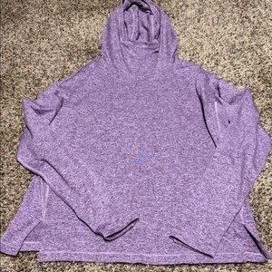 Athleta Heathered Purple Uptempo Hoodie Sweatshirt XS